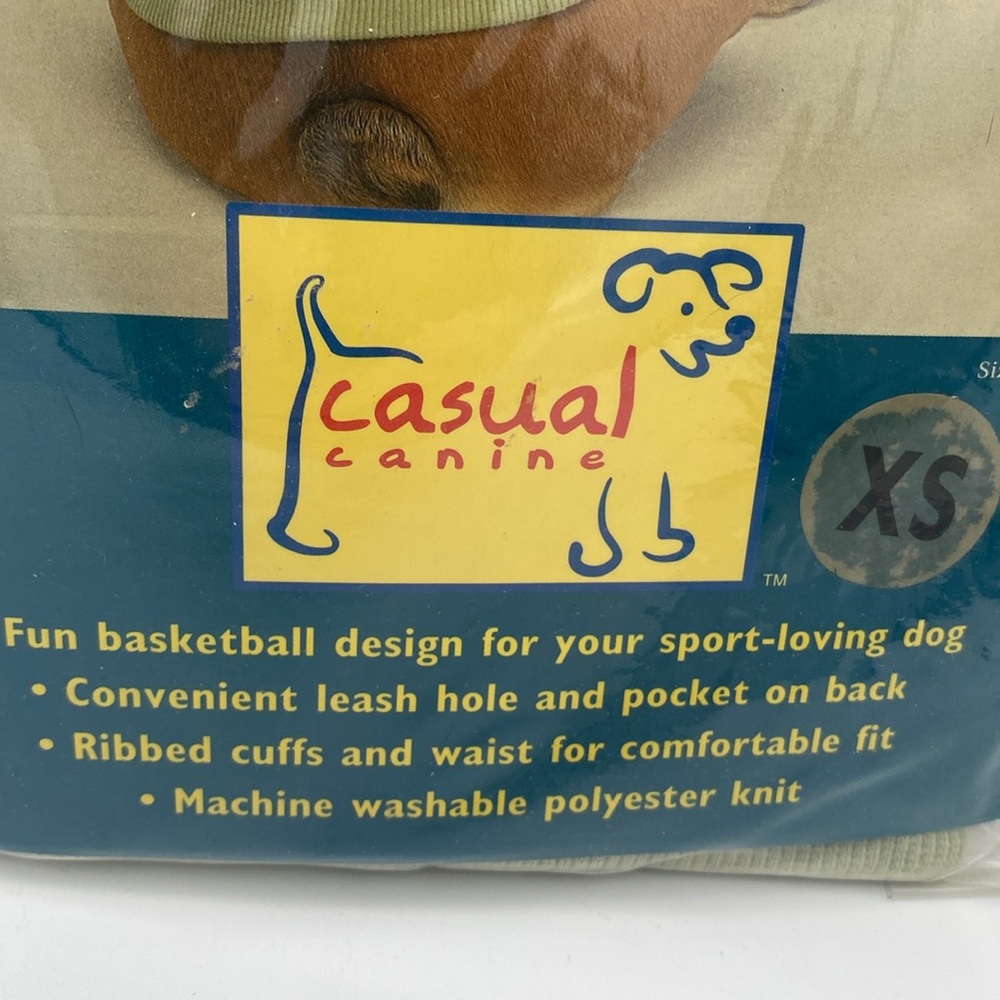 Canine Casual pet dog green hooded basketball sweatshirt sz XS - Picture 3 of 8